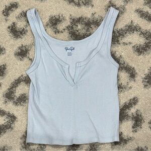 Brandy Melville John Galt baby light blue tank top